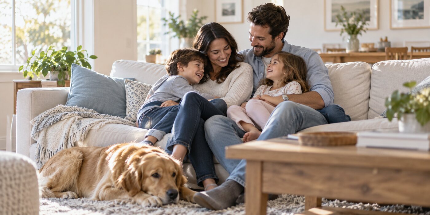 Parents spending time with their children while planning family protection